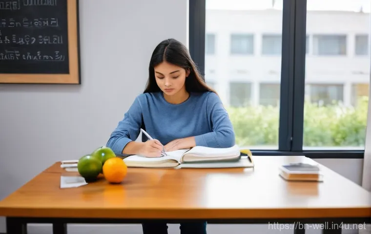 웰빙코디네이터 시험 난이도 - **A Focused Wellness Coordinator Exam Candidate:**
A vibrant, realistic image of a female studen...