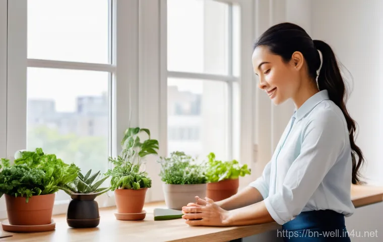 웰빙코디네이터와 건강 목표 달성 목표 - **Prompt: The Empowering Wellness Partnership**
    "A bright, modern, and inviting scene where a fr...