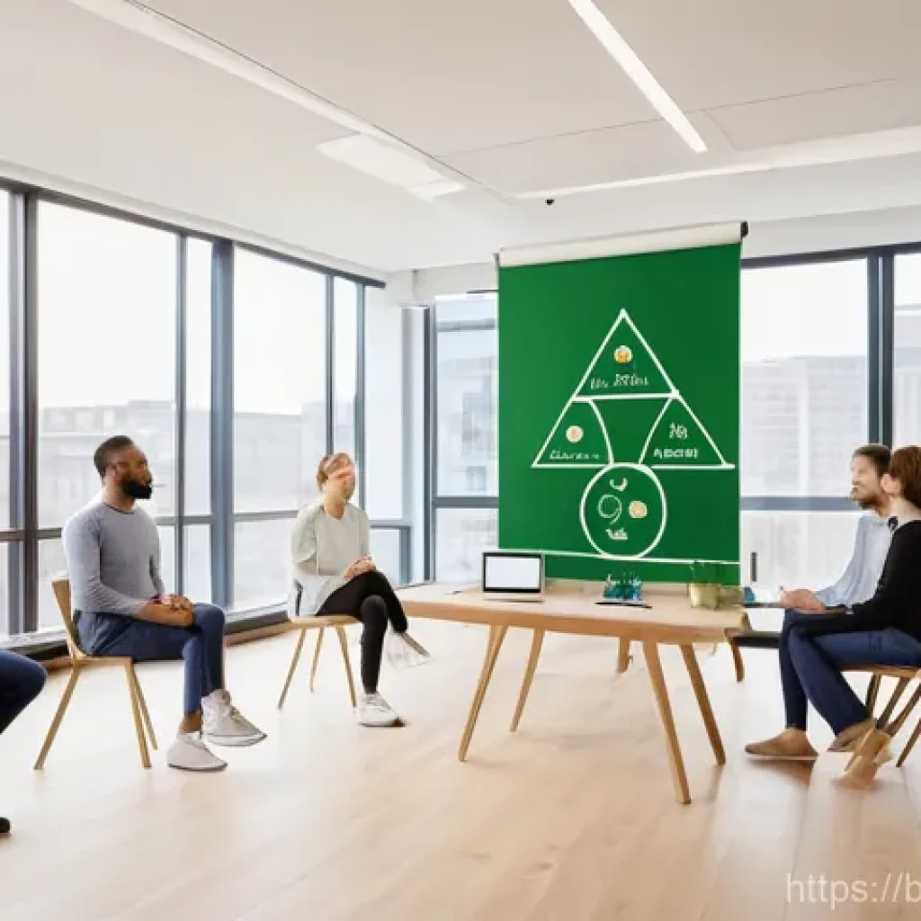 웰빙코디네이터와 영양 상담 사례 - **Prompt:** A diverse group of four individuals, two men and two women in their 20s to 40s, are acti...