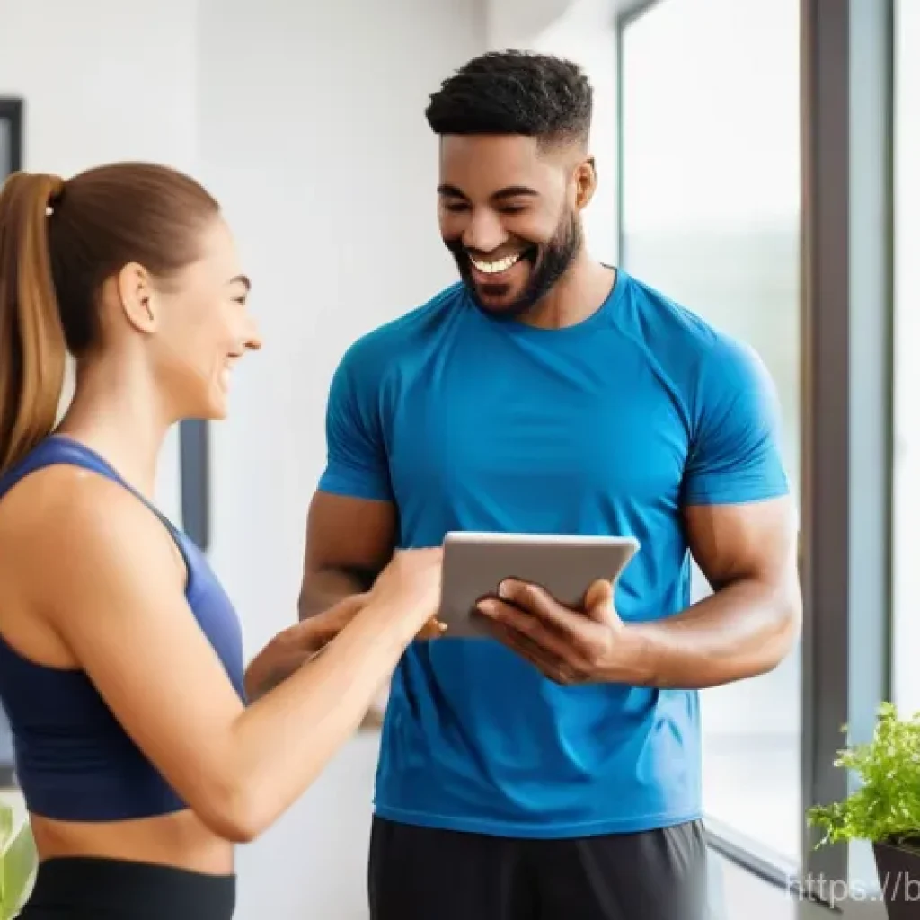 웰빙코디네이터와 건강 중심 생활 방식 - **Prompt:** A diverse young adult, wearing comfortable yet stylish workout clothes (like leggings an...