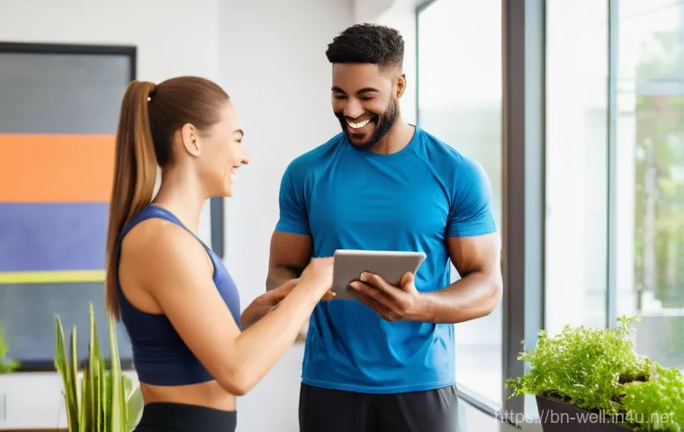 웰빙코디네이터와 건강 중심 생활 방식 - **Prompt:** A diverse young adult, wearing comfortable yet stylish workout clothes (like leggings an...